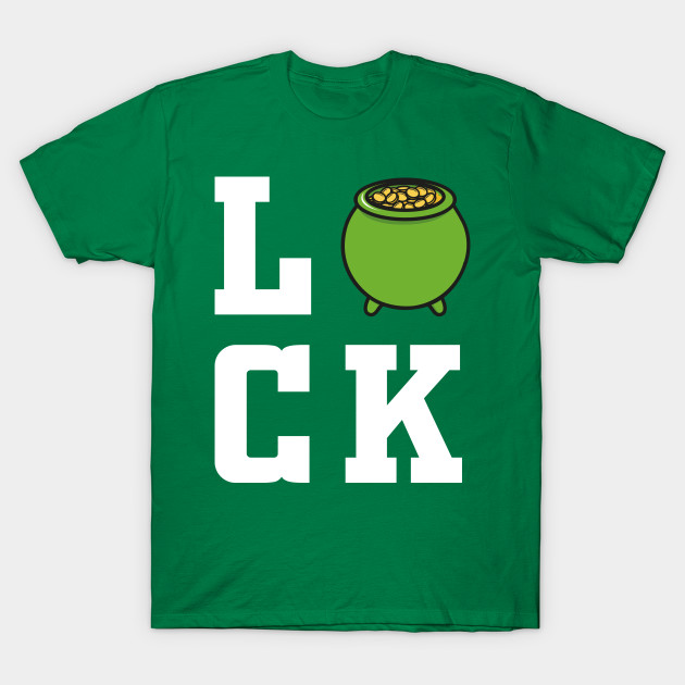 Luck pot of gold white saint patricks day
